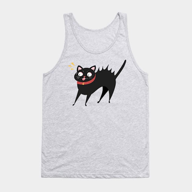 Spooked Cat Tank Top by Genesis